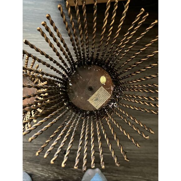 Vintage Metal Candle Holders Willow Wire Lot of 2 Decor Brown Gold - Picture 4 of 6